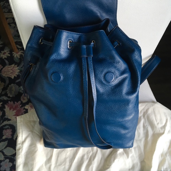NWT Tory Burch Brody large Leather backpack blue main image 11